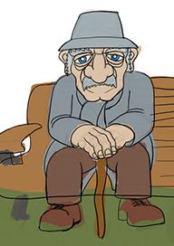 Old man on a bench